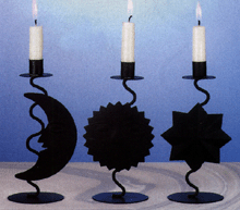 3-Piece Sun, Moon, Star Candleholder