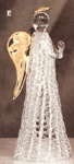 Spun Glass Angel With Gold Wings