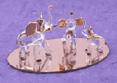 Glass Elephant With 2 Babies