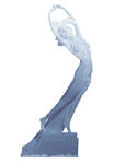 Polyresin Frosted Sculpture - Deco Lady