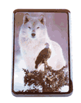 Eagle And Wolf Clock