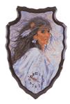 INDIAN GIRL/ARROWHEAD CLOCK