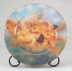 Patchwork Plate - Cherubim Blue
