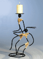Tribal Mother And Child Candleholder