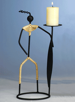 Tribal Warrior Candleholder