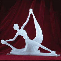 Frosted Sculpture - Deco Dancer