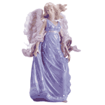 Under-Glazed Porcelain Angel In Blue
