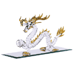 Spun Glass Gold-Plated Dragon