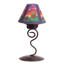Fimo Flowers And Bees Candle Lamp