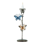 Metal Candleholder With Butterflies