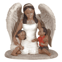Alabastrite Guardian Angel With Kids