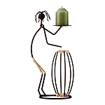 Metal Wire Drum Player Candleholder