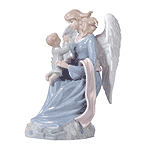 Lido Porcelain Guardian Angel Holding Child