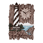 Alabastrite Lighthouse Wall Clock