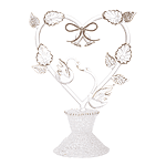 Spun Glass Love Swans Cake Top