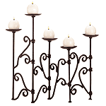 5-Candle Hand-Hammered Holder