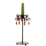 Amber Glass Candleholder