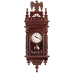 Wood Eagle Pendulum Wall Clock