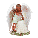 Girl and Angel Figurine