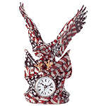 Patchwork Eagle and Flag Clock
