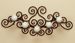Wrought Iron Swirl Wall 5-Candle Holder