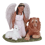 Angel, Lion, and Lamb Figurine