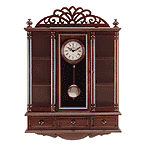 Wood Pendulum Clock/Curio Cabinet