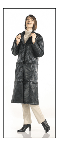 3-in-1 Leather Coat