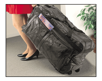 Genuine Leather Rolling Duffle Bag