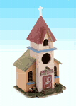 Wood Church Birdhouse