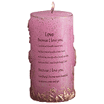 Sentiment of Love Candle
