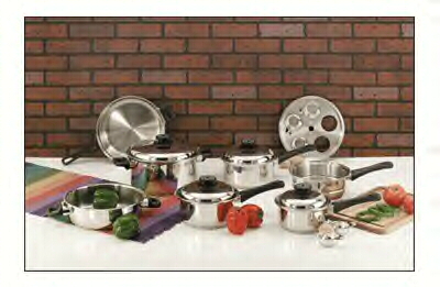 17 pc Stainless Steel Cookware